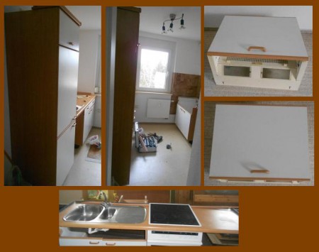 Konyhabútor beépített hűtővel, kályhával, gőzelszívóval és inox kagylóval 1950 Ron/ Elkelt